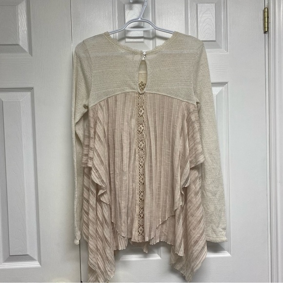 Free People embroidered tiered flowy long sleeved top - Picture 6 of 13